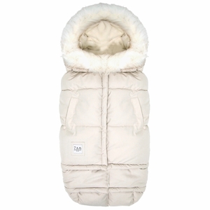7 A.M. Enfant Blanket 212 Evolution Tundra Footmuff - Heather Beige / White Faux Fur