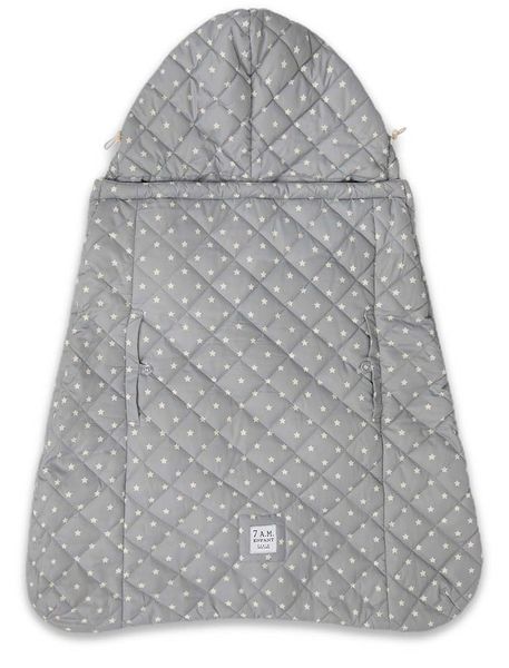 7 A.M. Enfant K-Poncho Baby Carrier Cover - Grey Stars