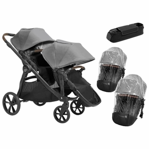 Baby Jogger City Select 2 Double Stroller, Sibling Essentials Package - Harbor Grey