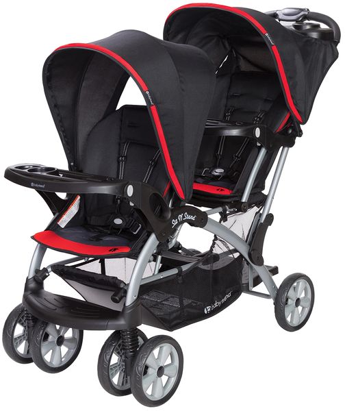 Baby Trend Sit N' Stand Double Stroller - Optic Red
