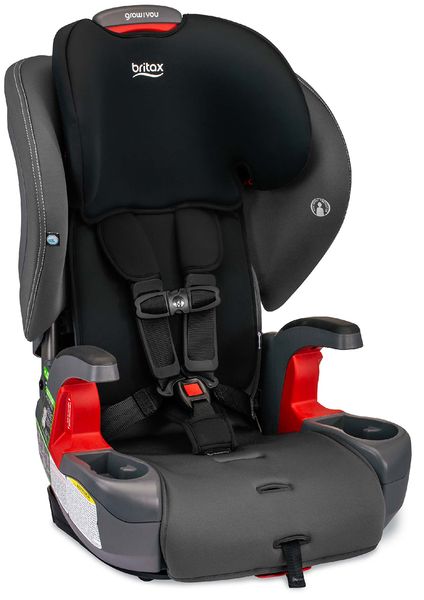 Britax Grow With You Clicktight Harness Booster Car Seat - Mod Black SafeWash