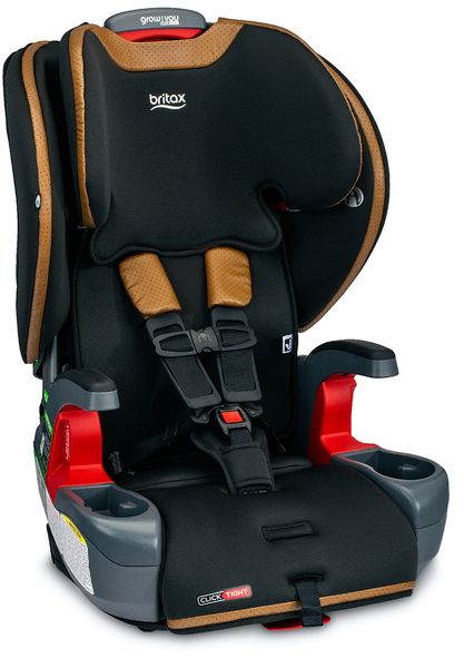 Britax Grow With You ClickTight Harness Booster Car Seat - Ace Black (SafeWash + StayClean)
