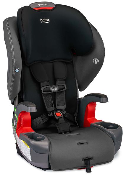 Britax Grow With You Harness Booster Car Seat  - Mod Black SafeWash