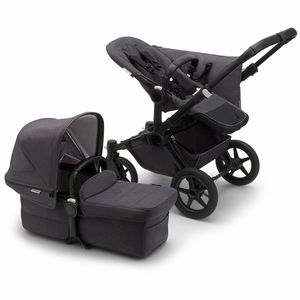 Bugaboo Donkey 5 Mineral Mono Complete Single-to-Double Stroller - Black / Washed Black