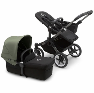Bugaboo Donkey 5 Mono Complete Single-to-Double Stroller Bundle - Graphite / Midnight Black / Forest Green