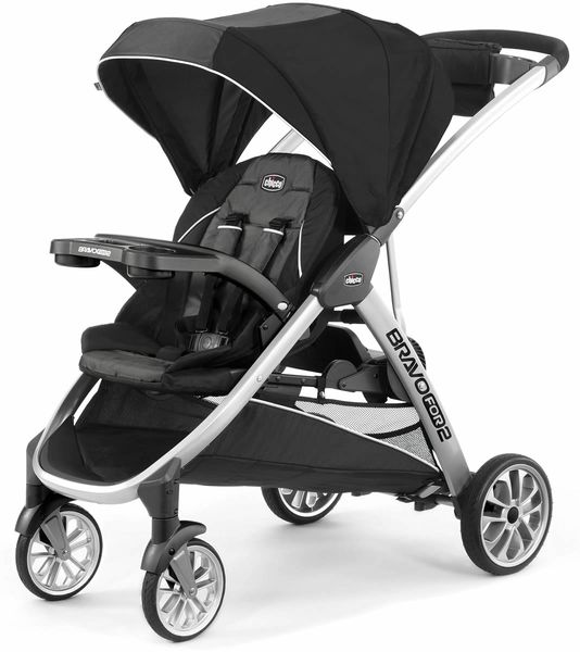 Chicco BravoFor2 Standing/Sitting Double Stroller - Iron
