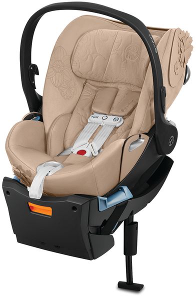 Cybex Cloud Q Sensorsafe Reclining Infant Car Seat - Simply Flowers - Nude Beige