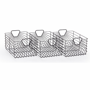 dadada Central Park Storage Baskets (Set Of 3) - Black
