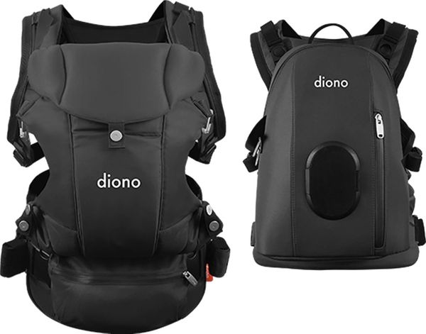 Diono Carus Complete 4-in-1 Baby Carrier + Detachable Backpack - Dark Grey