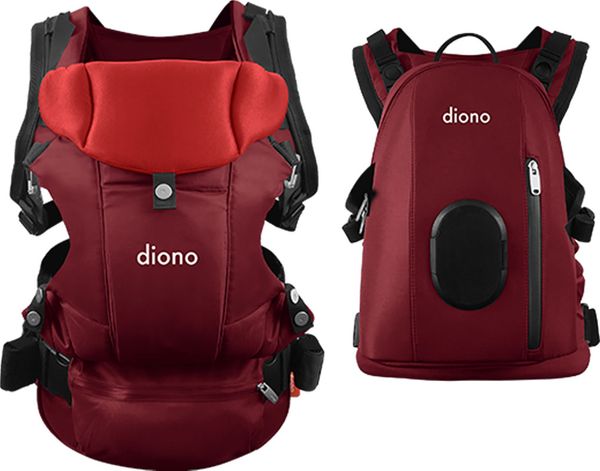 Diono Carus Complete 4-in-1 Baby Carrier + Detachable Backpack - Red
