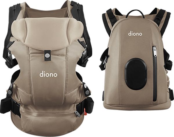 Diono Carus Complete 4-in-1 Baby Carrier + Detachable Backpack - Sand