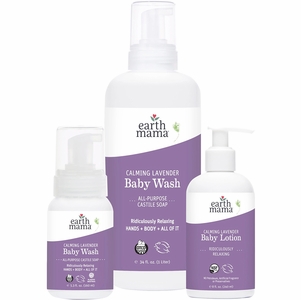 Earth Mama Ridiculously Relaxing Lavender Baby Wash and Lotion Bundle