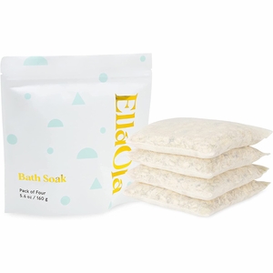 EllaOla Organic Baby Bath Soak, Fragrance Free, Pack of 4