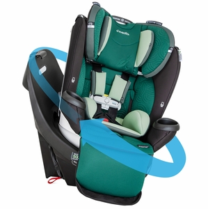 Evenflo GOLD SensorSafe Revolve360 Extend Rotational All-In-One Convertible Car Seat - Emerald Green (Green & Gentle)