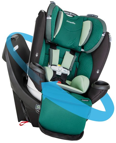 Evenflo GOLD SensorSafe Revolve360 Extend Rotational All-In-One Convertible Car Seat - Emerald Green (Green & Gentle)