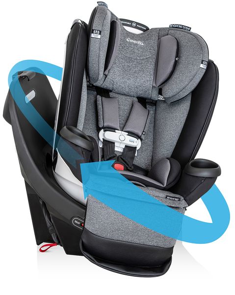 Evenflo GOLD SensorSafe Revolve360 Extend Rotational All-In-One Convertible Car Seat - Moonstone Gray