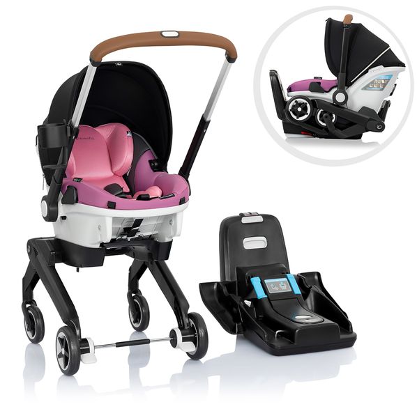 Evenflo GOLD Shyft DualRide Infant Car Seat and Stroller Combo - Opal Pink