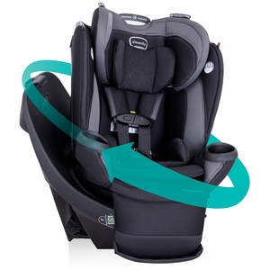 Evenflo Revolve360 Extend Rotational All-in-one Convertible Car Seat With Quick Clean Cover - Revere Gray