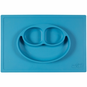 EZPZ Happy Mat Placemat & Plate - Blue