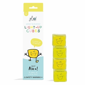Glo Pals Light Up Cube Bath Toys - Alex (Yellow)