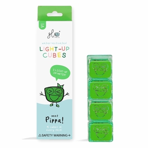 Glo Pals Light Up Cube Bath Toys - Pippa (Green)