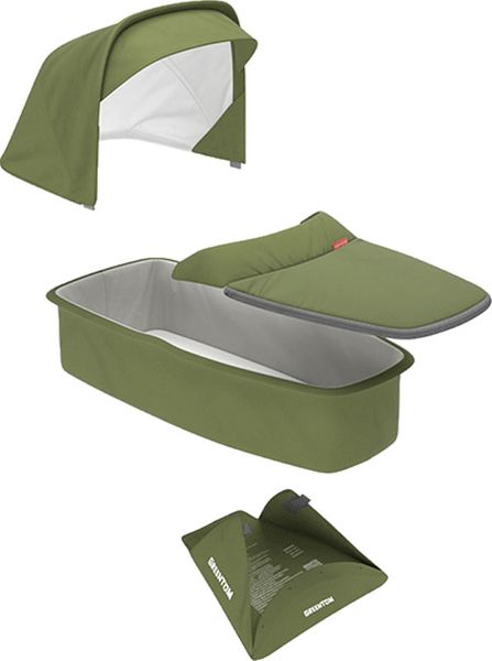 Greentom Carrycot Fabric & Mattress Set - Olive