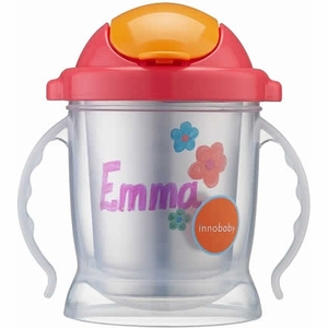 Innobaby Sippin' Smart EZ Flow Straw Stainless Sippy - Pink