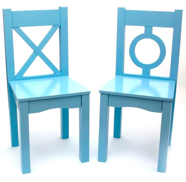 Lipper International Child's Chairs, Set of 2 - Light Blue