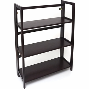 Lipper International Kids 3-Shelf Folding Bookcase - Espresso