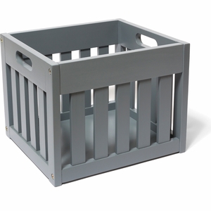 Lipper International Wooden Storage Crate - Grey