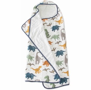 Little Unicorn Cotton Big Kid Hooded Towel - Dino Friends