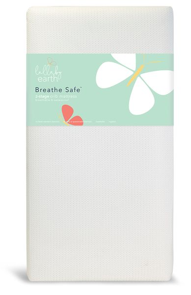 Lullaby Earth Breathe Safe 2-stage Crib Mattress - White