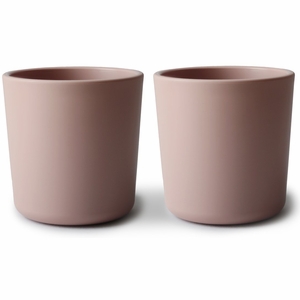 Mushie Dinnerware Cups for Kids, Set of 2 - Blush
