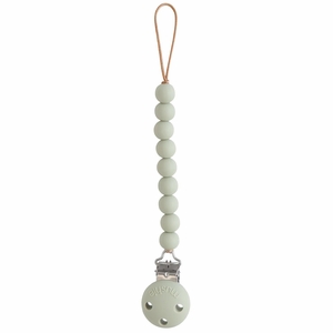 Mushie Silicone Pacifier Clip Hera - Sage