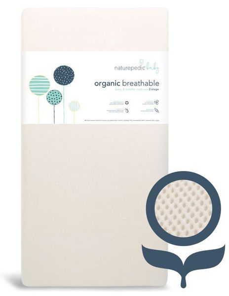 Naturepedic Organic Breathable 2-Stage Baby Crib Mattress