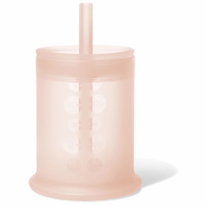 Olababy Training Cup with Lid + Straw - Coral