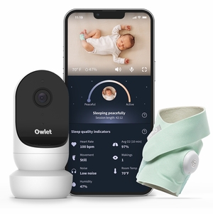 Owlet Cam 2 & Dream Sock Duo Smart Baby Monitoring System - Mint