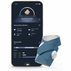 Owlet Dream Sock Smart Baby Monitor - Bedtime Blue