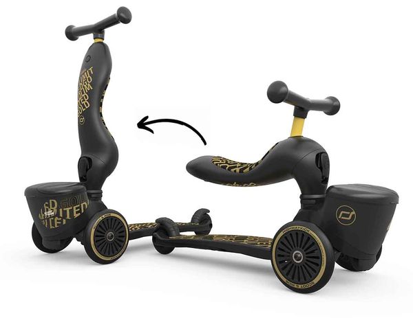 Scoot & Ride Highwaykick 1 Convertible Scooter - Black / Gold Limited Edition
