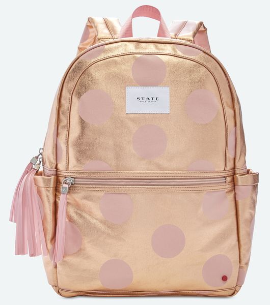 State Bags Kane Kids Backpack - Rose Gold Dots