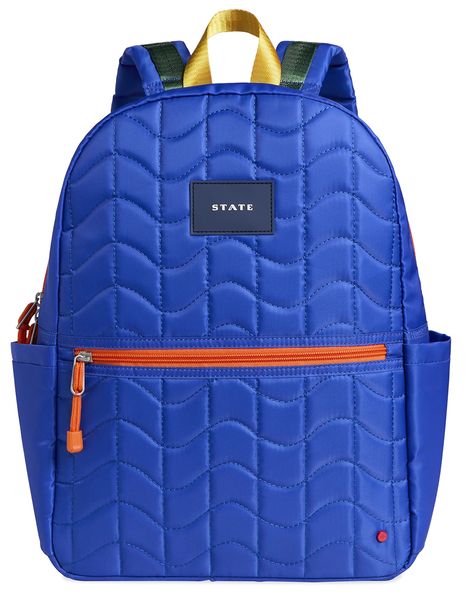 State Bags Kane Kids Travel Backpack - Blue Wiggly Puffer