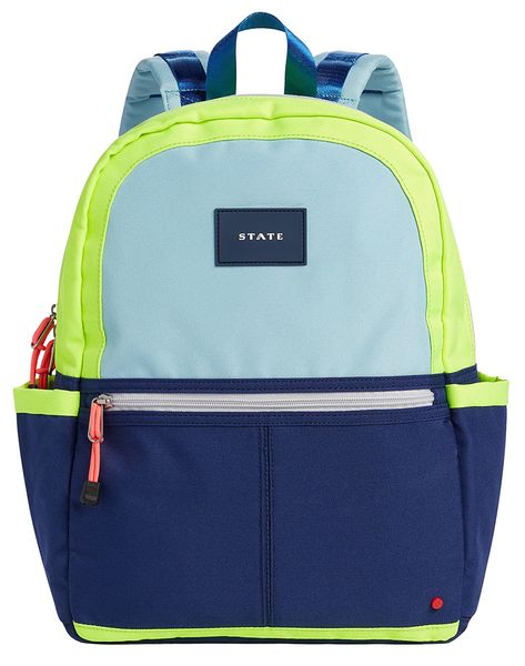 State Bags Kane Kids Travel Backpack - Navy/Neon