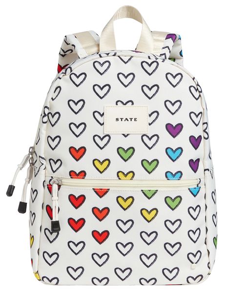 State Bags Mini Kane Kids Travel Backpack - Rainbow Hearts