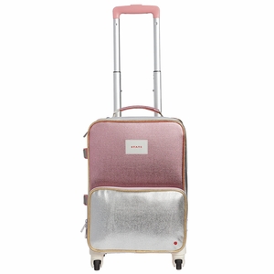 State Bags Mini Logan Suitcase - Pink / Silver