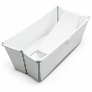 Stokke Flexi Bath Heat Sensitive Tub + Newborn Support - White