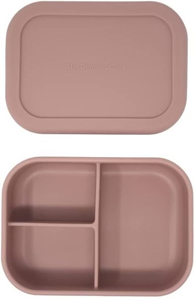 The Dearest Grey Silicone Bento Box - Rosewood