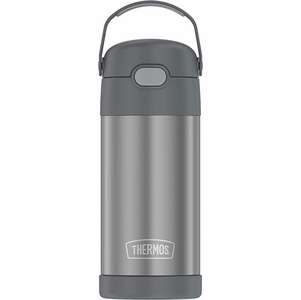 Thermos FUNtainer Vacuum Insulated Stainless Steel Straw Water Bottle 12oz - Grey