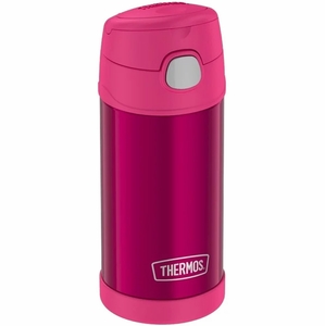 Thermos FUNtainer Vacuum Insulated Stainless Steel Straw Water Bottle 12oz - Pink