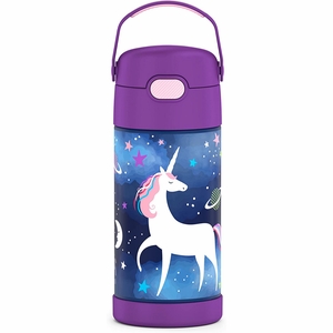 Thermos FUNtainer Vacuum Insulated Stainless Steel Straw Water Bottle, 12oz - Space Unicorn