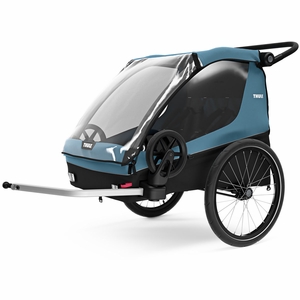 Thule Courier Bicycle Trailer + Stroller - Aegean Blue